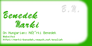 benedek marki business card